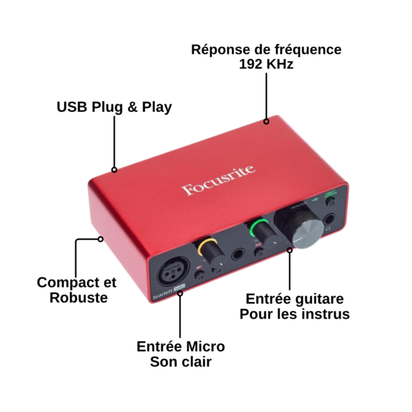 Focusrite Interface audio USB Scarlett Solo de 3e génération – Image 2