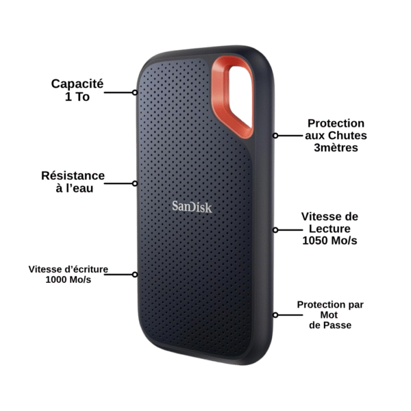 SanDisk Extreme Disque SSD Externe 1 To – Image 2